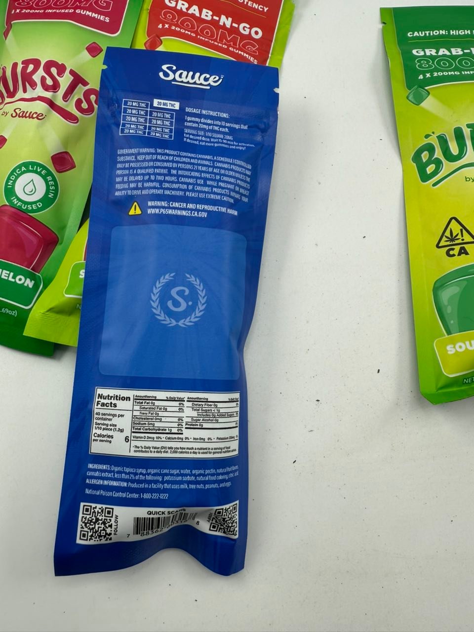 BURSTS by Sauce 800MG Gummies | Grab-N-Go THC Edibles BURSTS by Sauce 800MG Gummies | Grab-N-Go THC Edibles