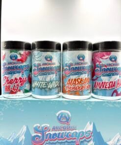 Arcadia Snowcaps Original Edition — four labeled 1oz jars