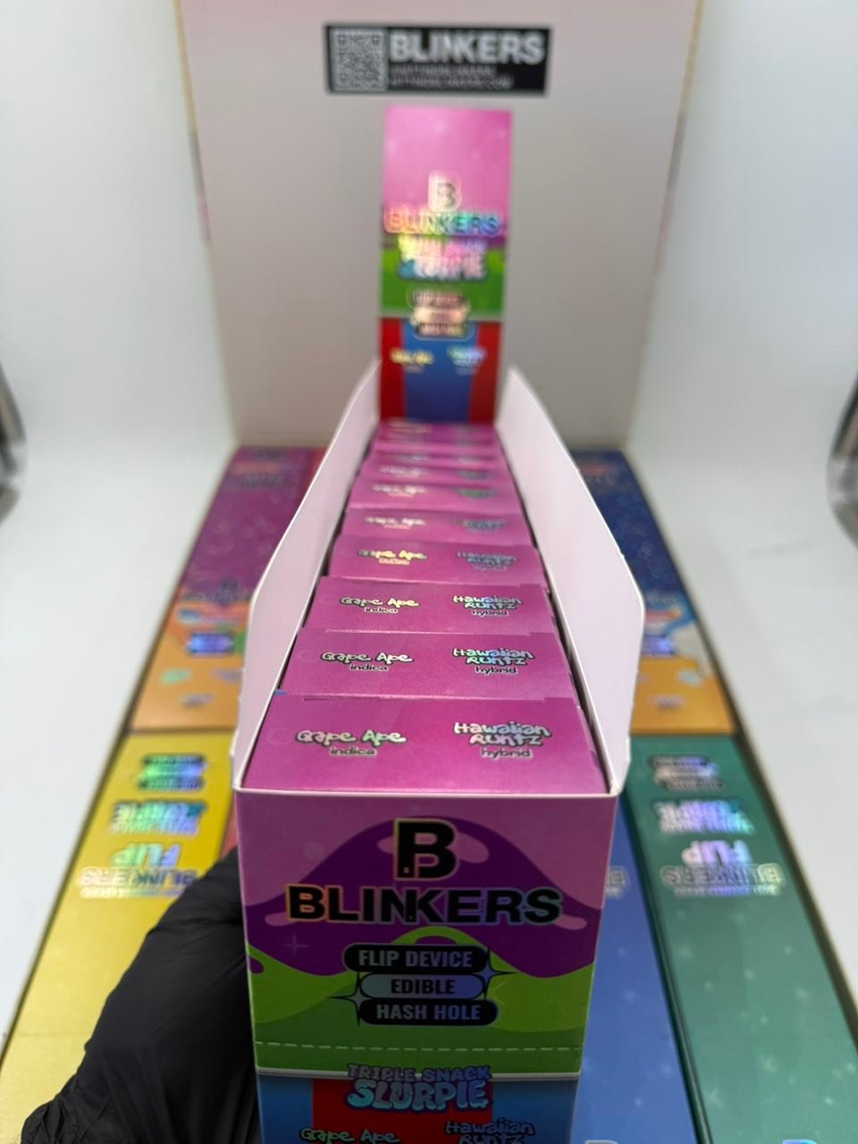 Blinkers Flip Triple Snack master display with assorted packs Blinkers Flip Triple Snack master display with assorted packs