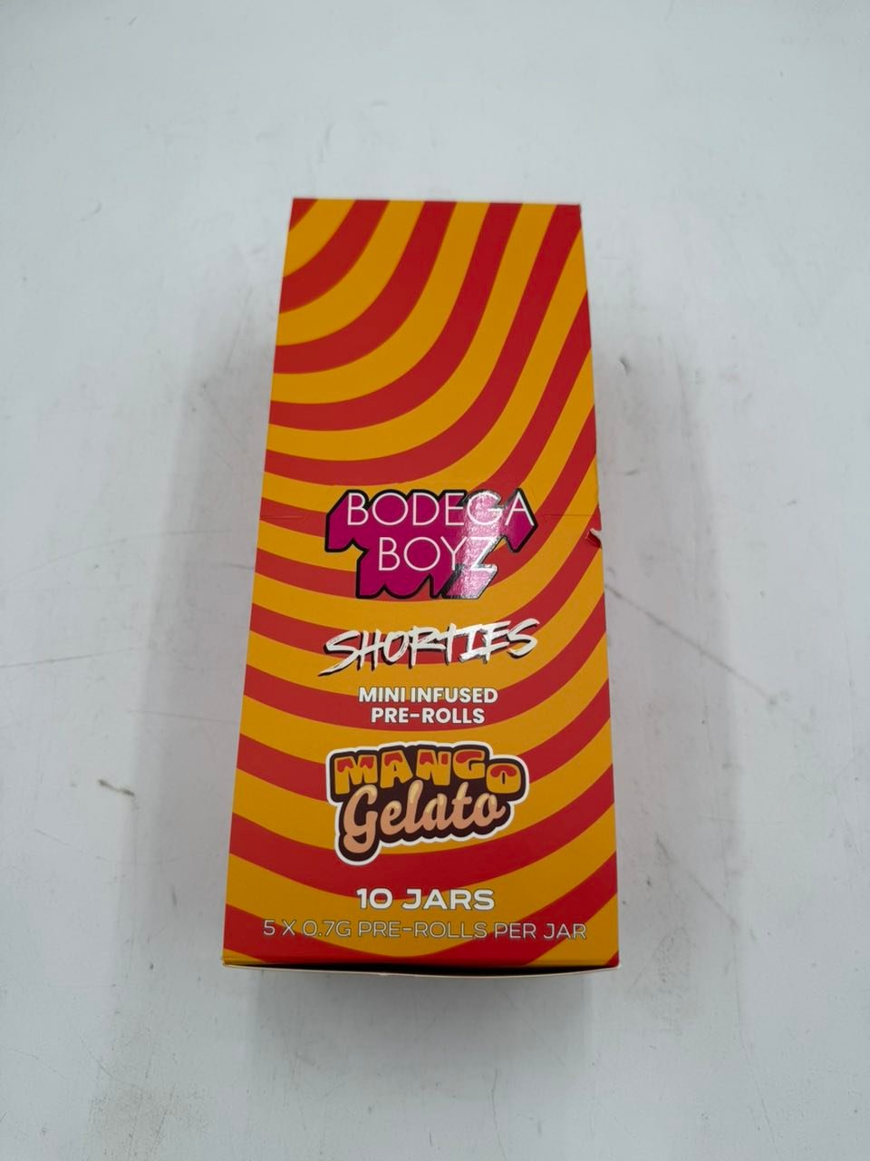 Bodega Boyz Shorties Mango Gelato Mini Infused Pre-Rolls — Main View Bodega Boyz Shorties Mango Gelato Mini Infused Pre-Rolls — main product view