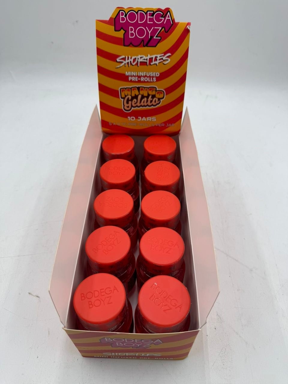 Bodega Boyz Shorties Mango Gelato Mini Infused Pre-Rolls — Gallery View 4 Bodega Boyz Shorties Mango Gelato Mini Infused Pre-Rolls — gallery view 4