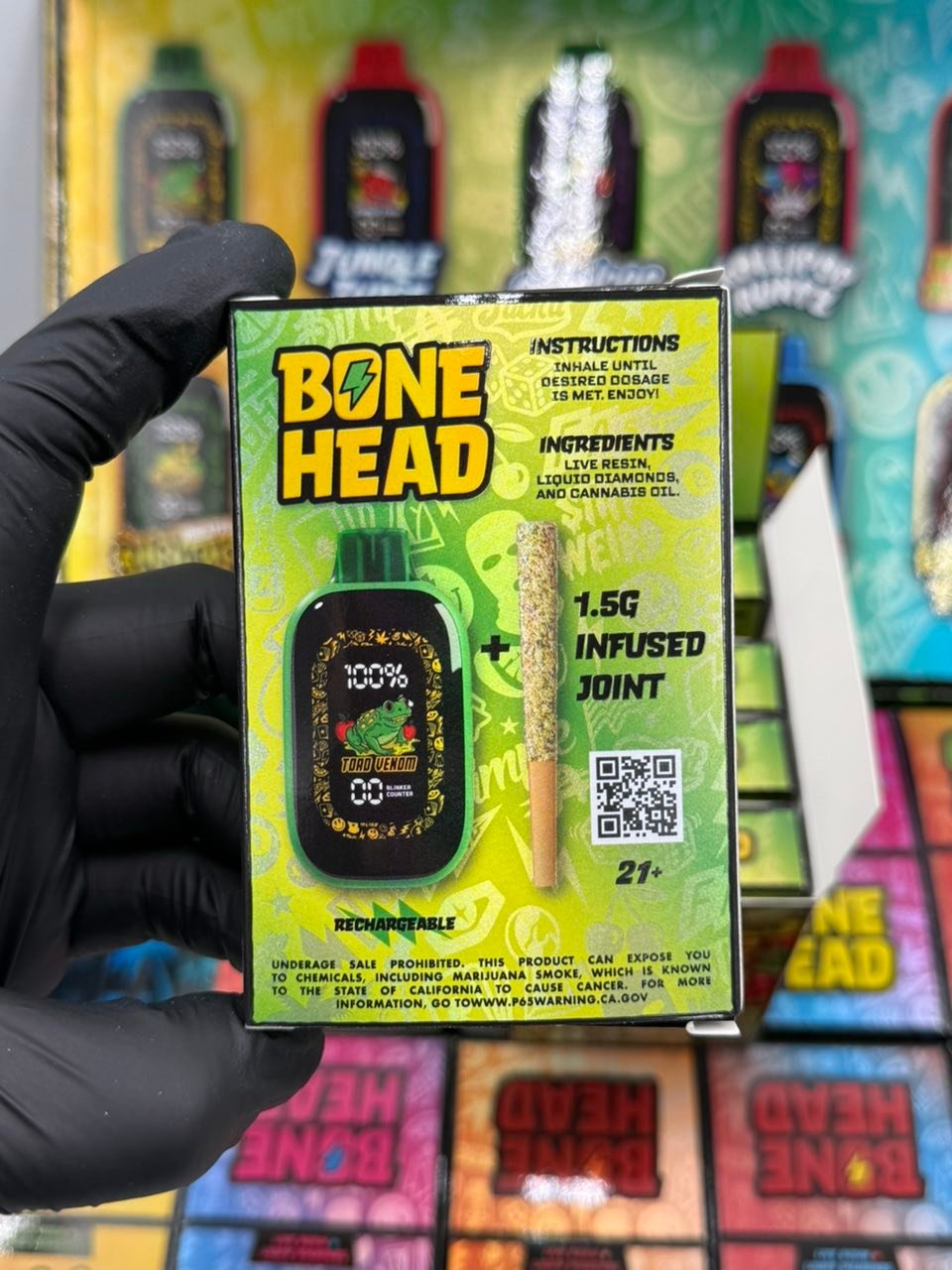 Bone Head 3G Disposable — Toad Venom Package Back Bone Head 3G Disposable — Toad Venom package back