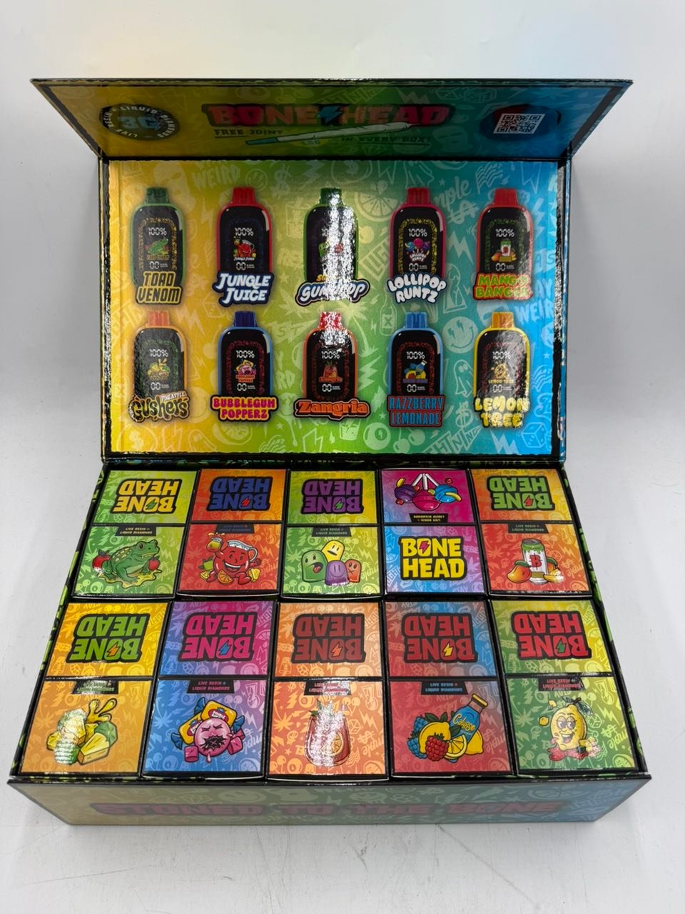 Bone Head 3G Disposable — Ten-Flavor Master Case Open Bone Head 3G Disposable — ten-flavor master case open