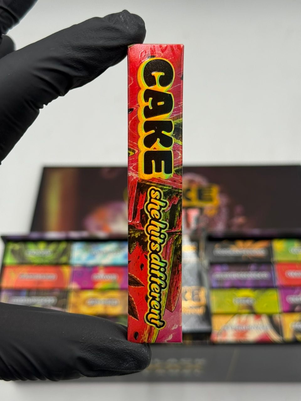 CAKE She Hits Different Black XXX Label side panel CAKE She Hits Different Black XXX Label side panel