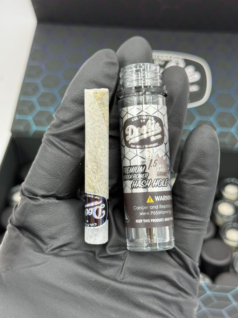 Doobie Farms 1.5g hash hole with protective retail tube Doobie Farms 1.5g hash hole with protective retail tube