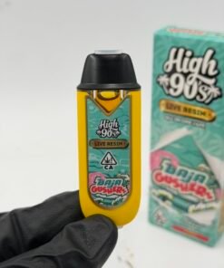High 90s Baja Gusherz Live Resin 1G — device label side