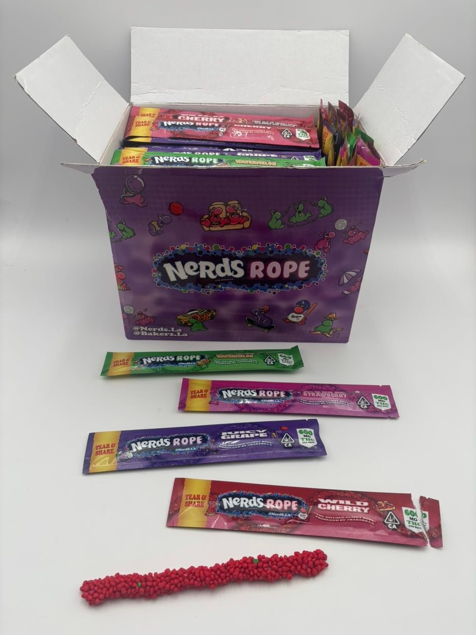 Nerds Rope Los Angeles 600MG THC-Infused Gummy Rope Assortment — Main View Nerds Rope Los Angeles 600MG THC-Infused Gummy Rope Assortment — main product view