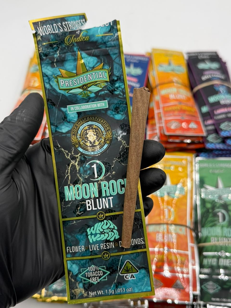 Presidential Moon Rock Blunts Assortment Assorted Presidential 1.5g Moon Rock Blunts in multiple varieties
