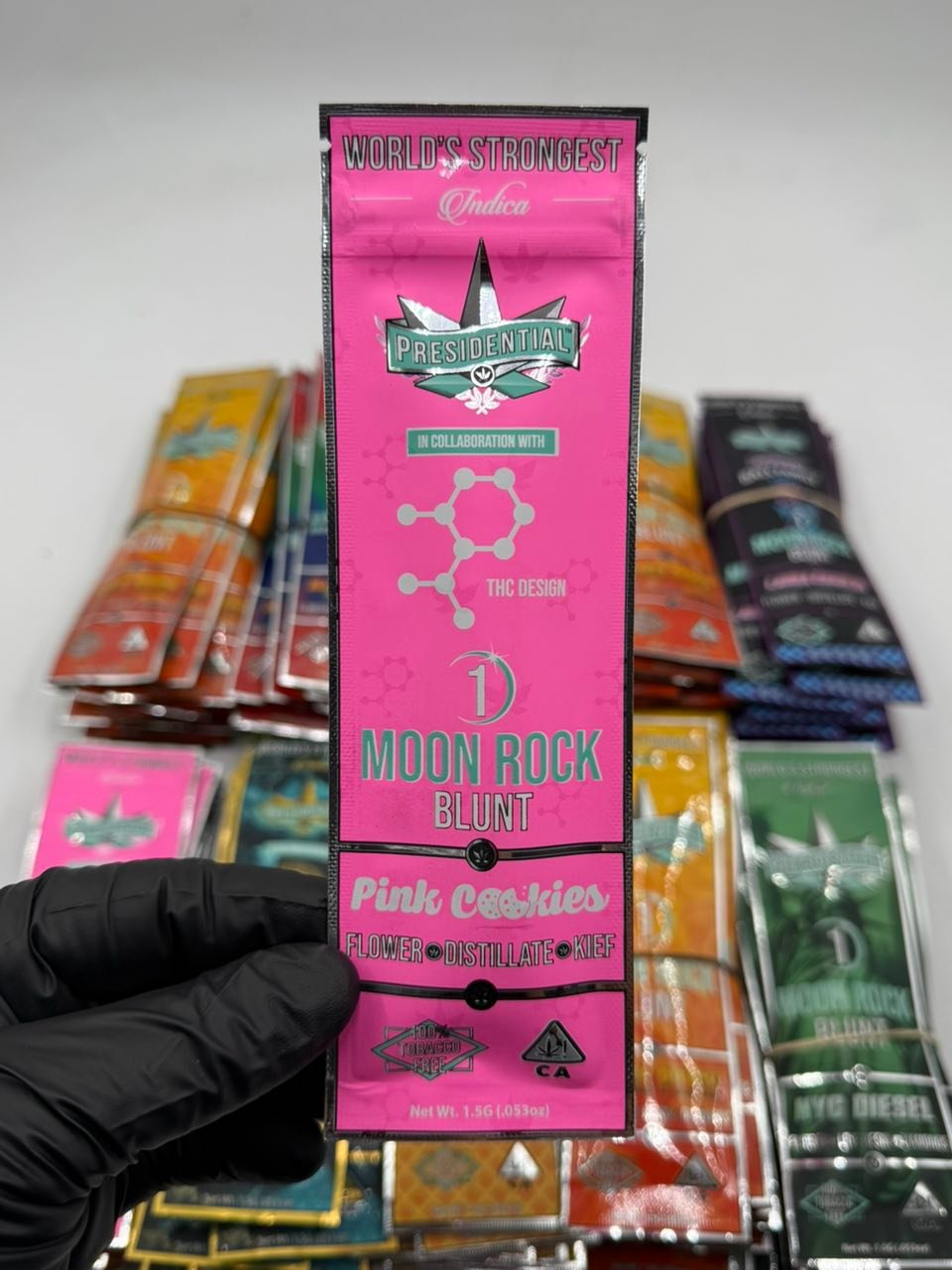 Presidential Pink Cookies Moon Rock Blunt 1.5g Presidential Pink Cookies 1.5g Moon Rock Blunt package