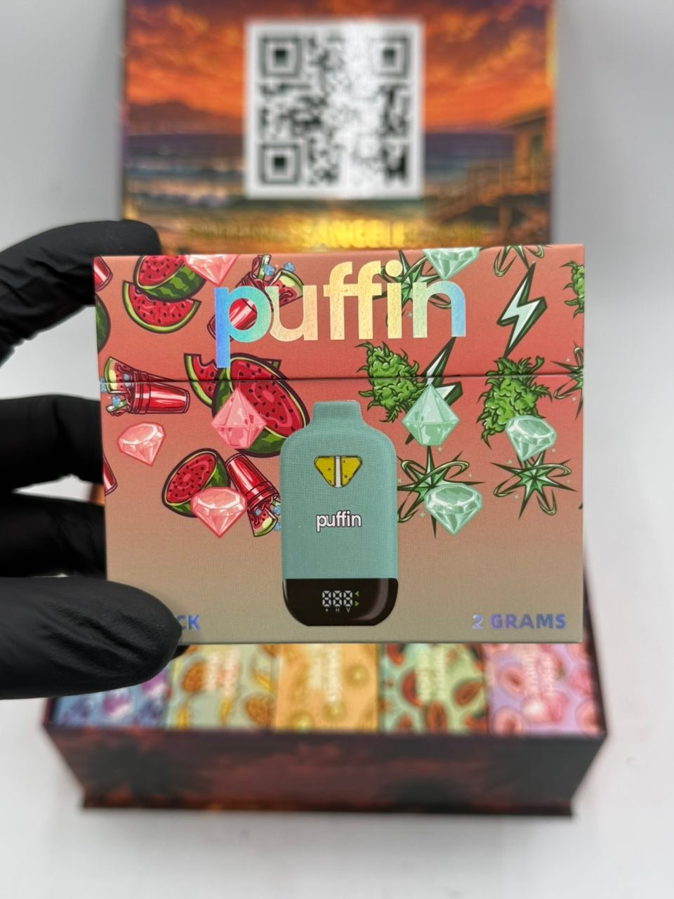 Puffin Summer Edition Melon Tide x Green Glow 2G device Puffin Summer Edition Melon Tide x Green Glow 2G device