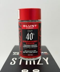 STIIIZY 40's Strawberry Cough Mini Blunt 5 Pack — Strawberry Cough five-count jar