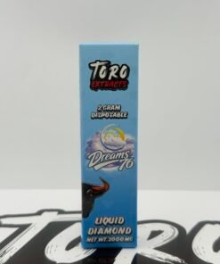 Toro Extracts 2G Liquid Diamond Disposable — Dreams 76 package front