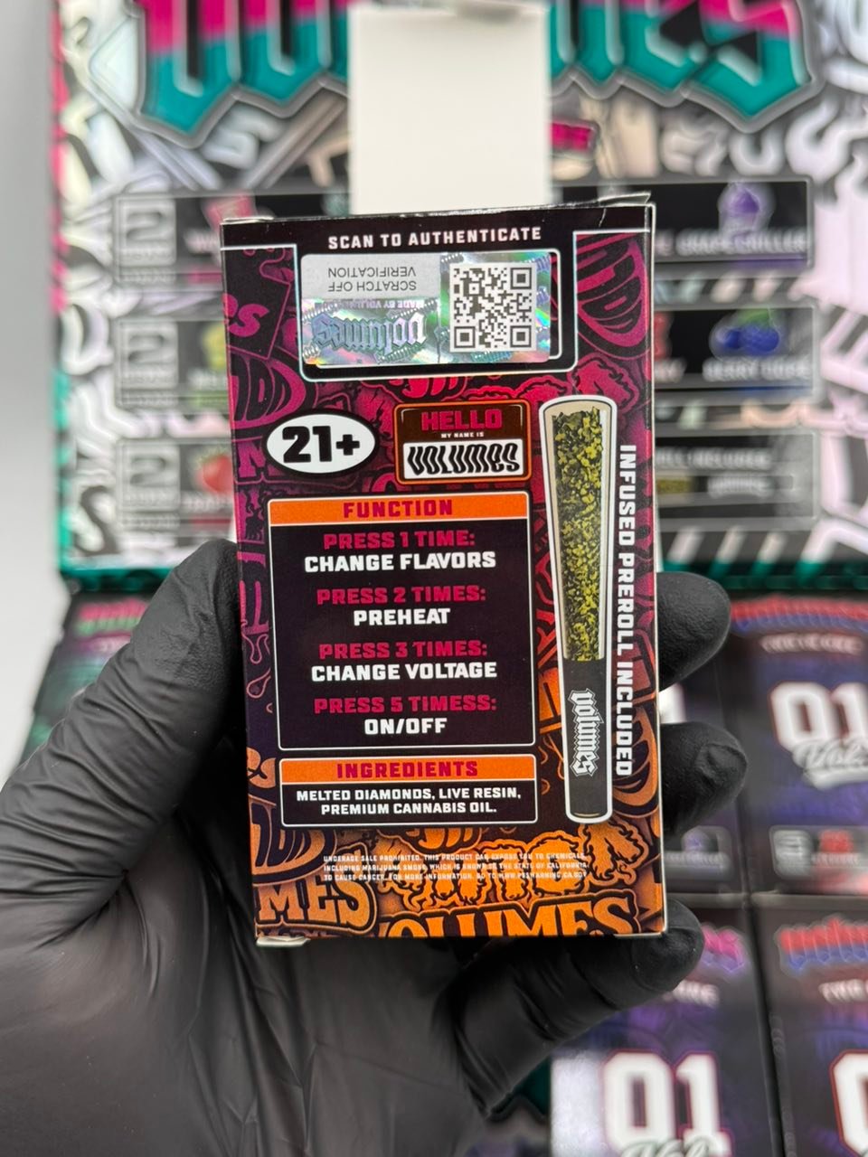 Volumes Two In One Vol. 01 2G Vape — Retail Box Function Panel Volumes Two In One Vol. 01 2G Vape — retail box function panel